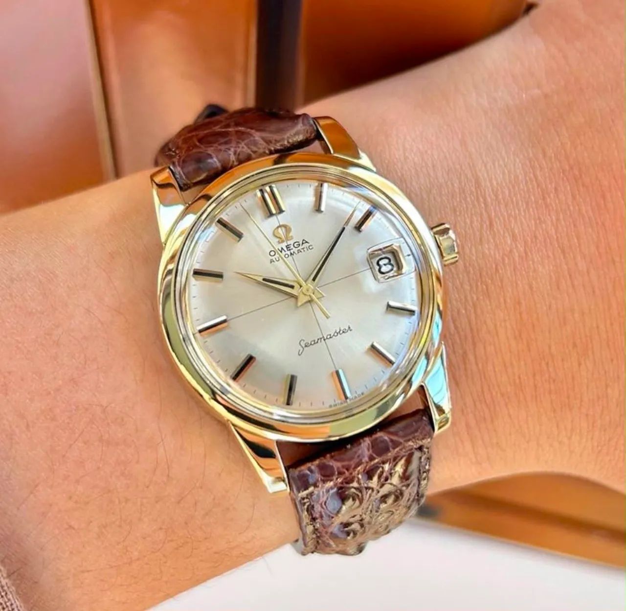 Omega seamaster 1958 automático em ouro