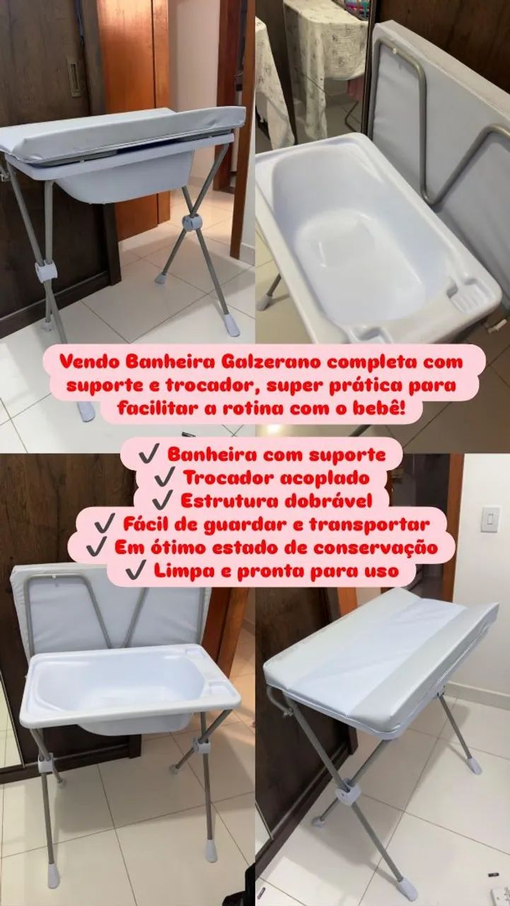Banheira com trocador Galzerano 