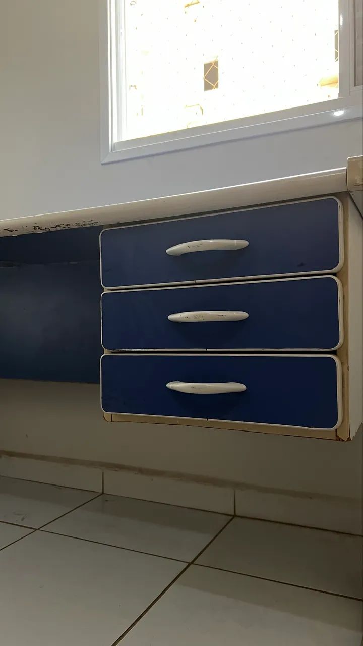 Mesa de escritório Azul - Foto 3