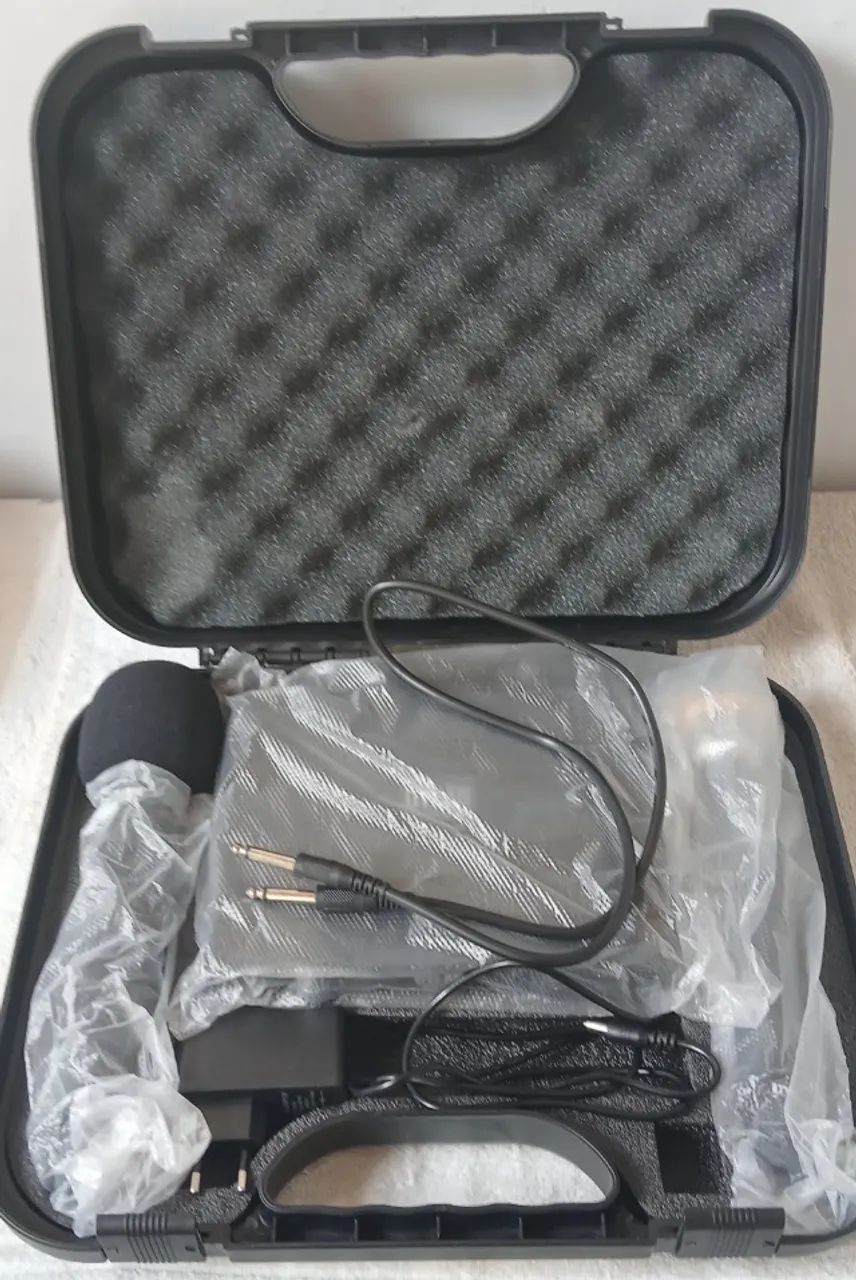 MICROFONE DYLAN SEM FIO DUPLO UHF DW 602 MAX - Foto 4