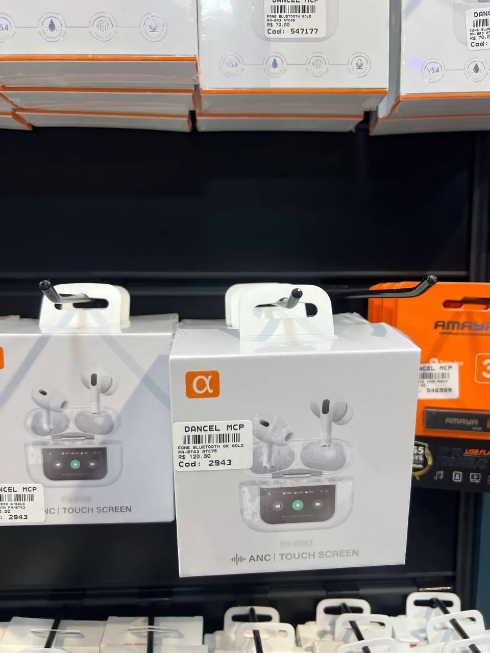 Fones de Ouvido Sem Fio Display  Led Digital Touch Com Bluetooth e Redução de Ruído  - Foto 2