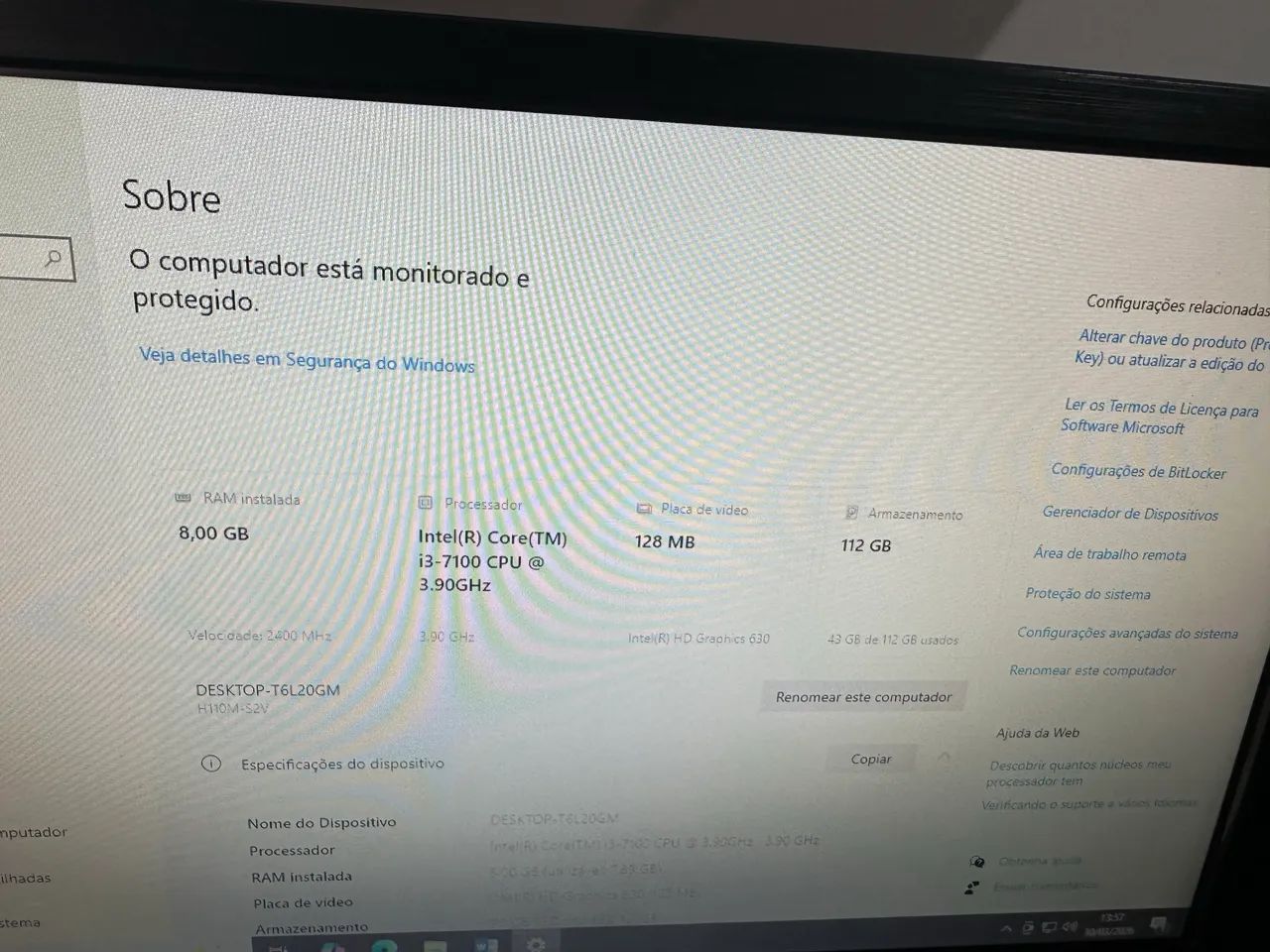 I3 terceira ssd tela 19 led para empresas e escritório  - Foto 2
