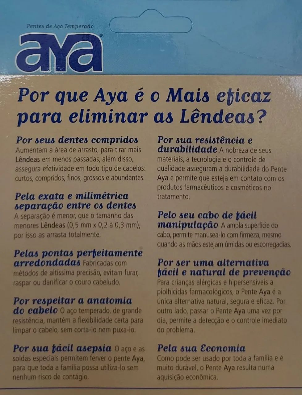 Pente de aço temperado para piolho (lêndia) capilar - Foto 2
