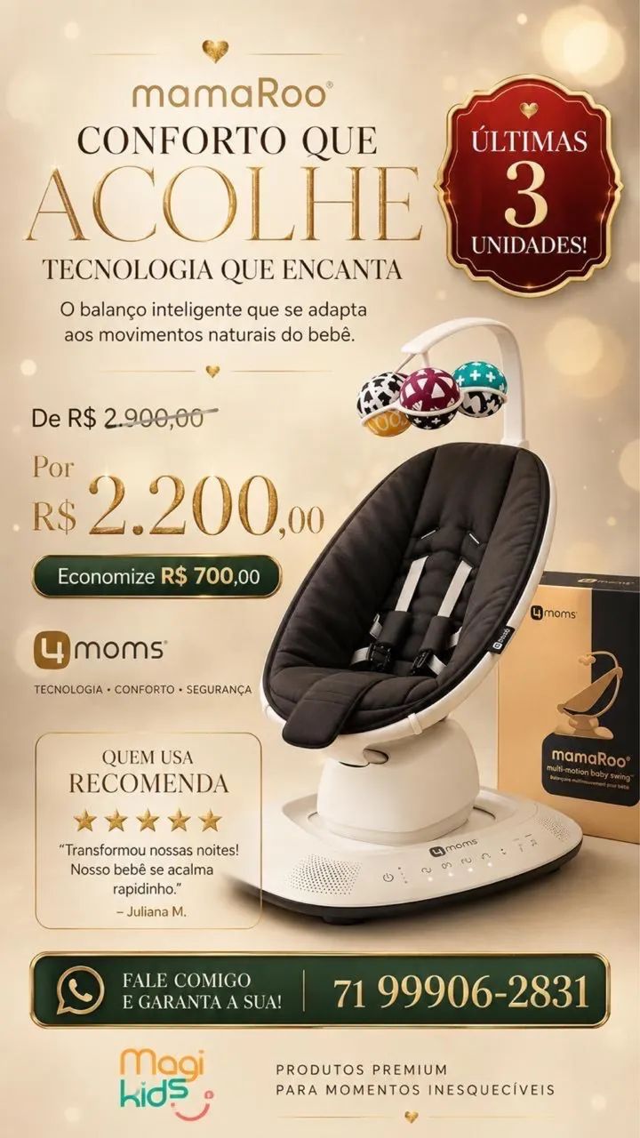 Cadeirinha de bebê MamaRoo - Foto 2