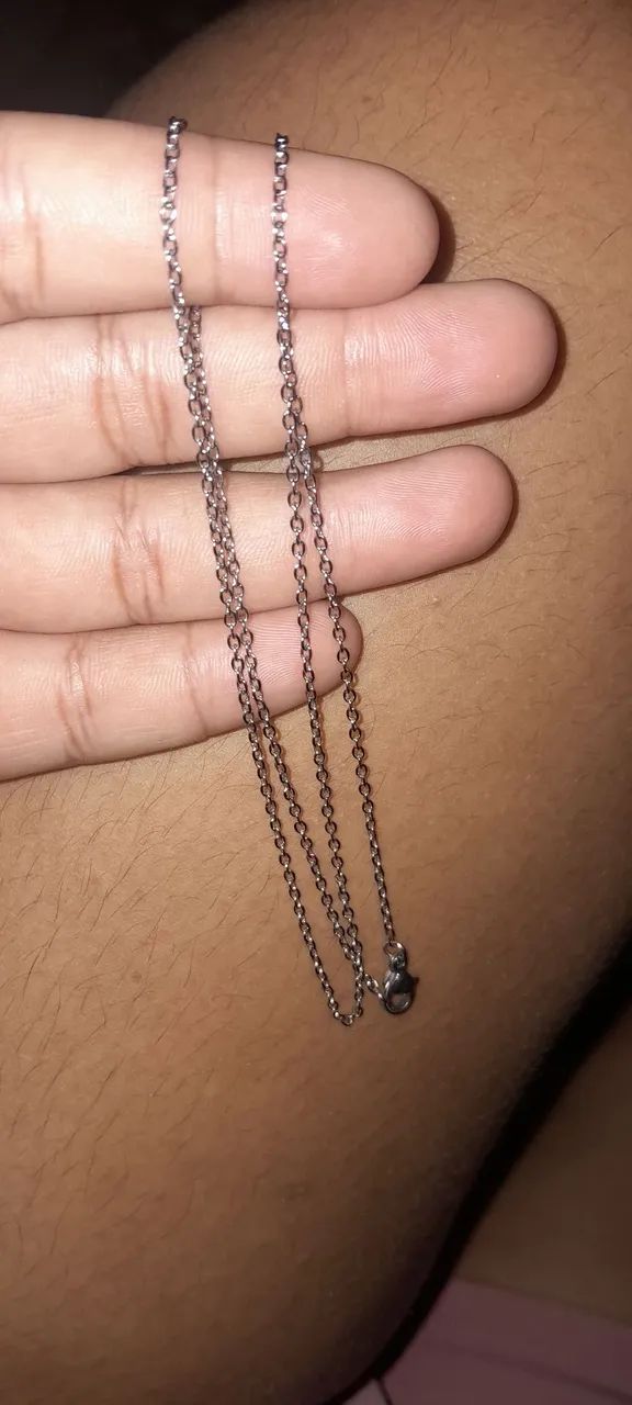Correntinha prata masculina