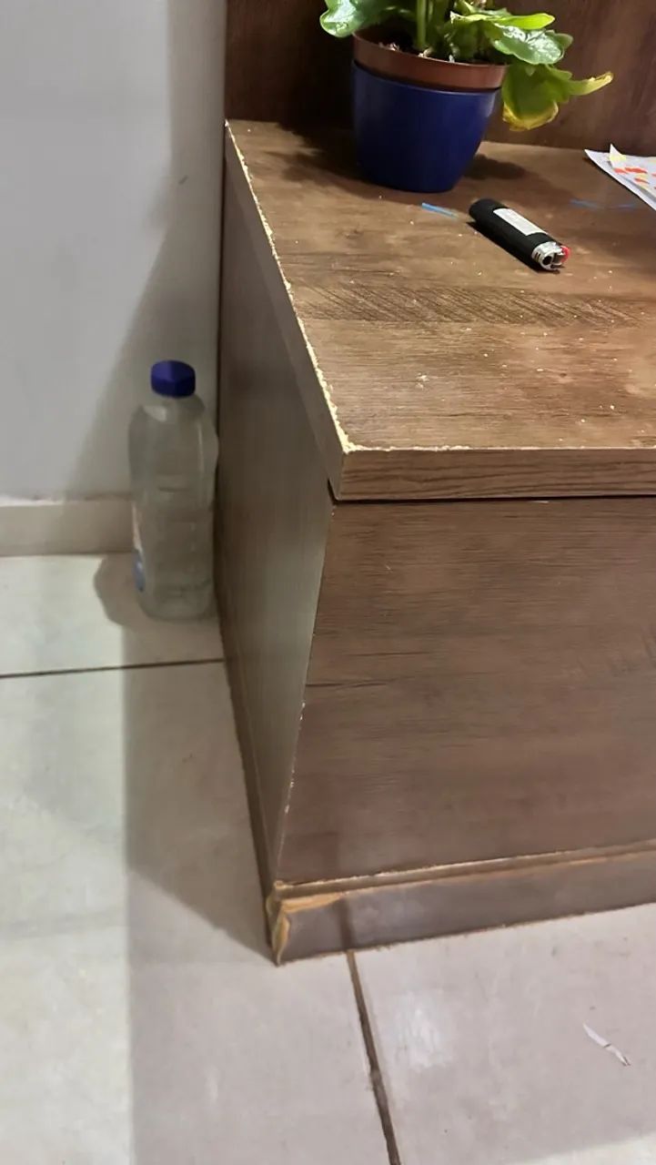 painel de TV com rack e prateleiras de vidro - Foto 5
