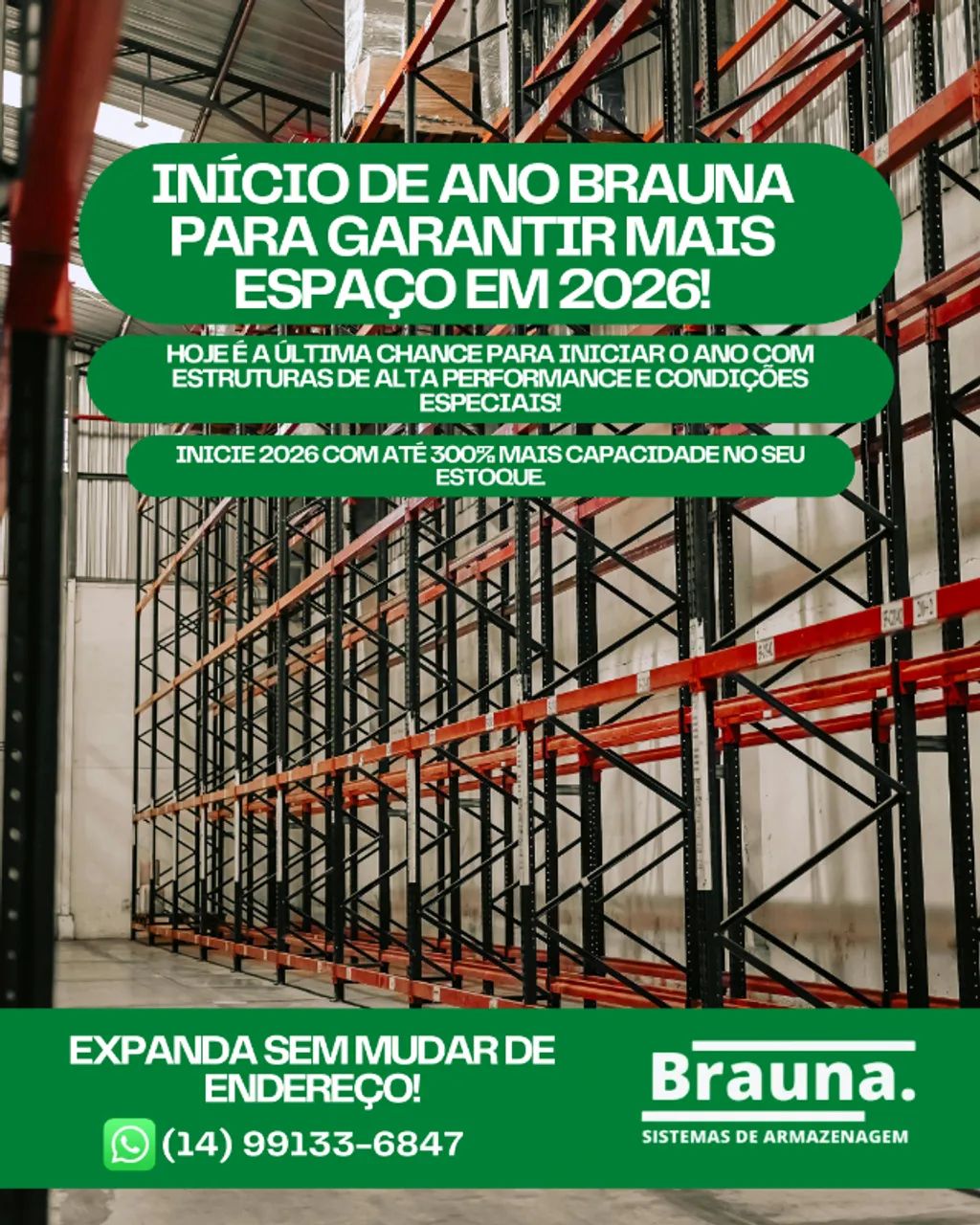 Mini Porta Paletes Brauna - Perfeito para Pequenos Estoques