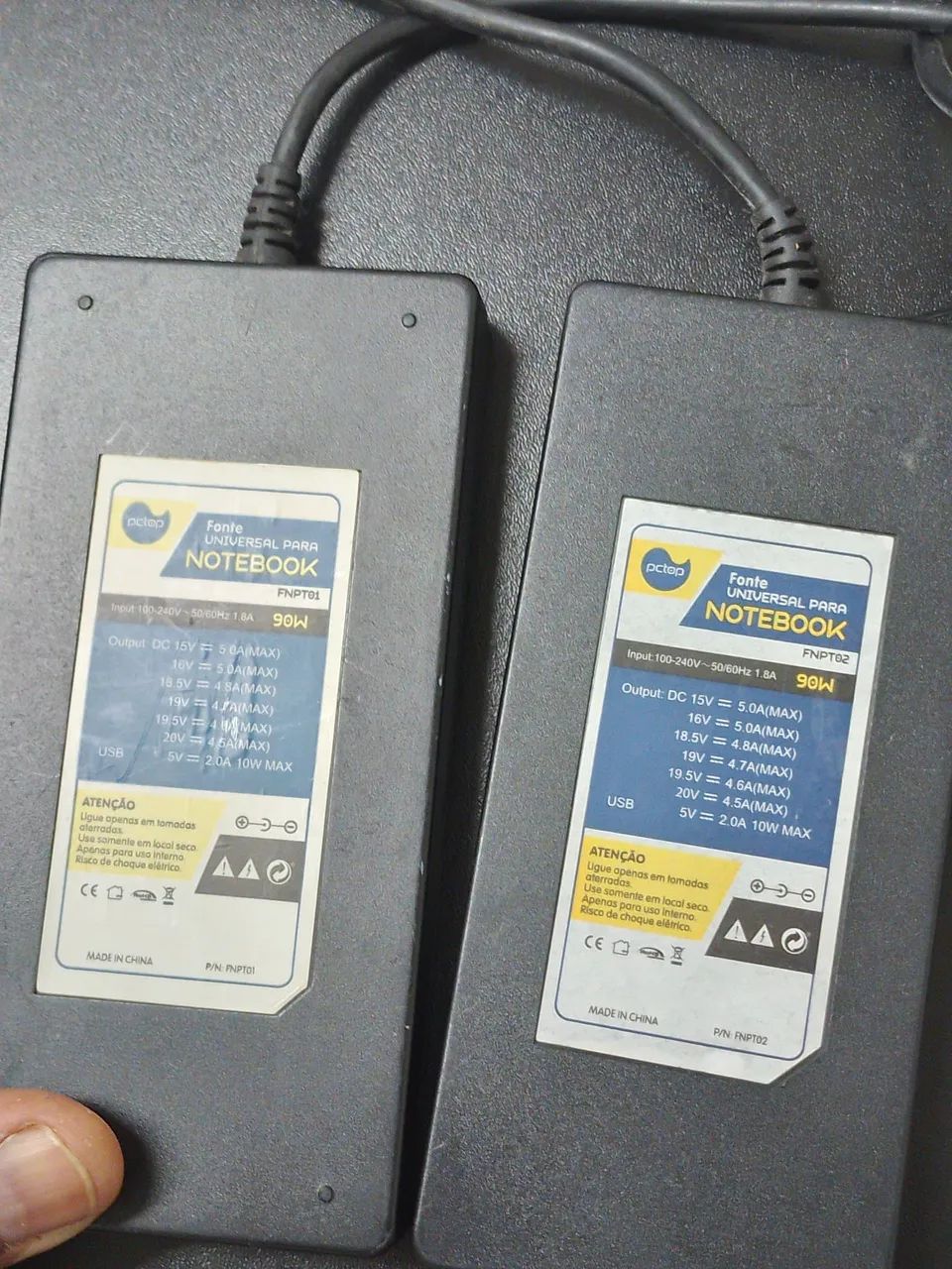 Fonte e carregador universal para notebook