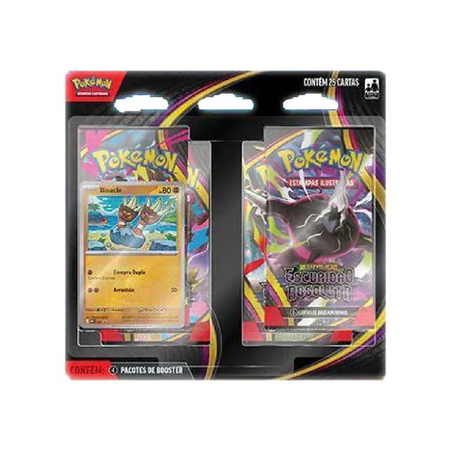 Caixa 12 Blisters Quádruplos Pokémon Escuridão Absoluta