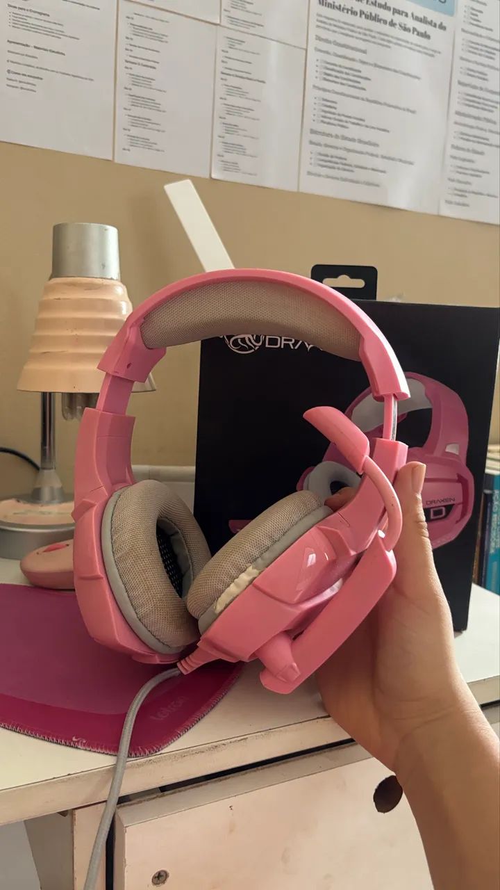 Headset gamer draxen rosa Dn103 - Foto 5
