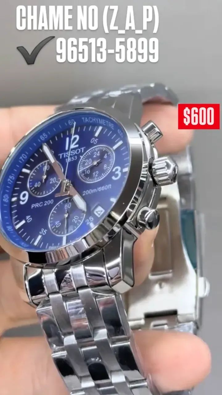 Relógio TISSOT PRC200 FUNDO AZUL TUDO FUNCIONAL ZERADO
