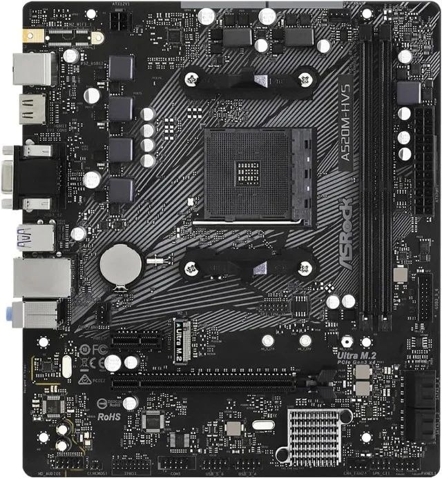 Placa-mãe ASRock AMD A520 Socket AM4 Micro ATX NOVA - Foto 2