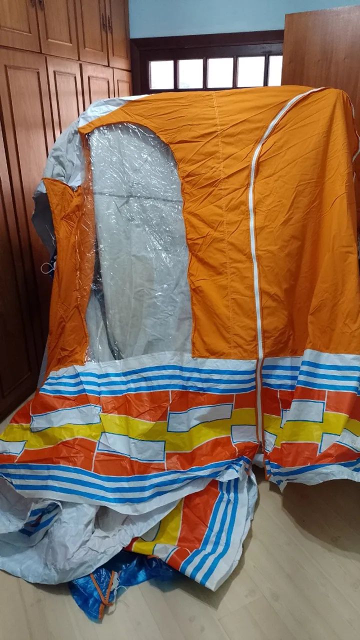[RARIDADE] BARRACA P/CAMPING YANES APOLLO 5 (2 QUARTOS E SALA) - SEMI NOVA - Foto 2