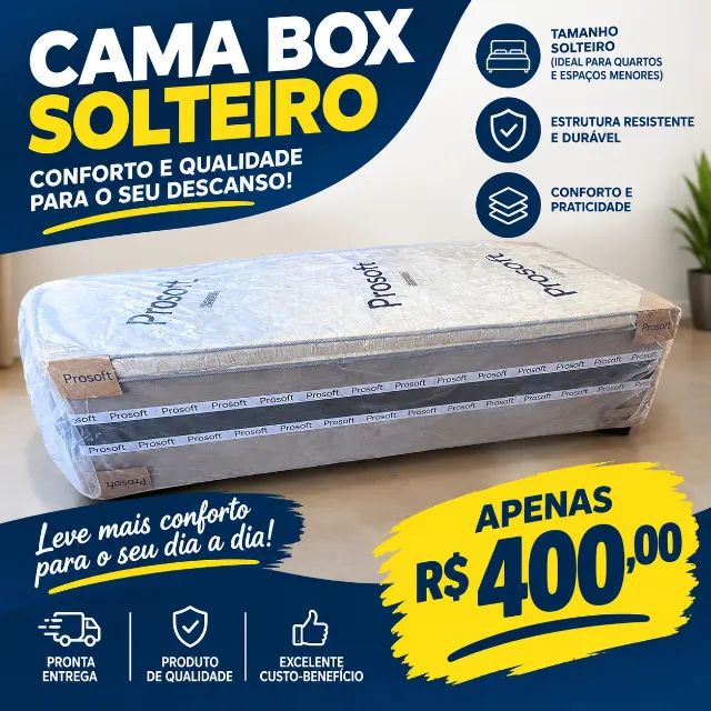 cama box. 12cm de espuma premium. 