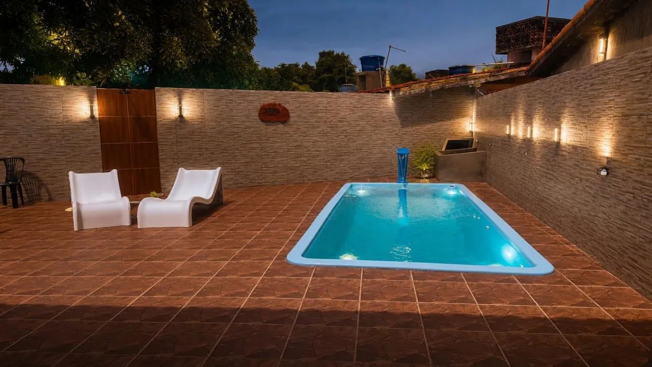 Casa mobiliada com piscina! De sexta-feira a domingo por,700reais.  - Foto 3