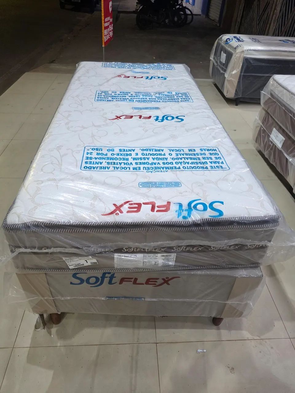 Cama box solteiro molas ensacadas nova  - Foto 3