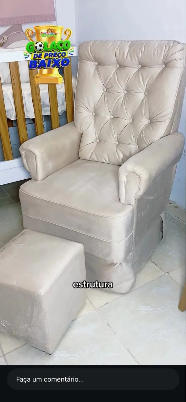 Cadeira amamentação + puff