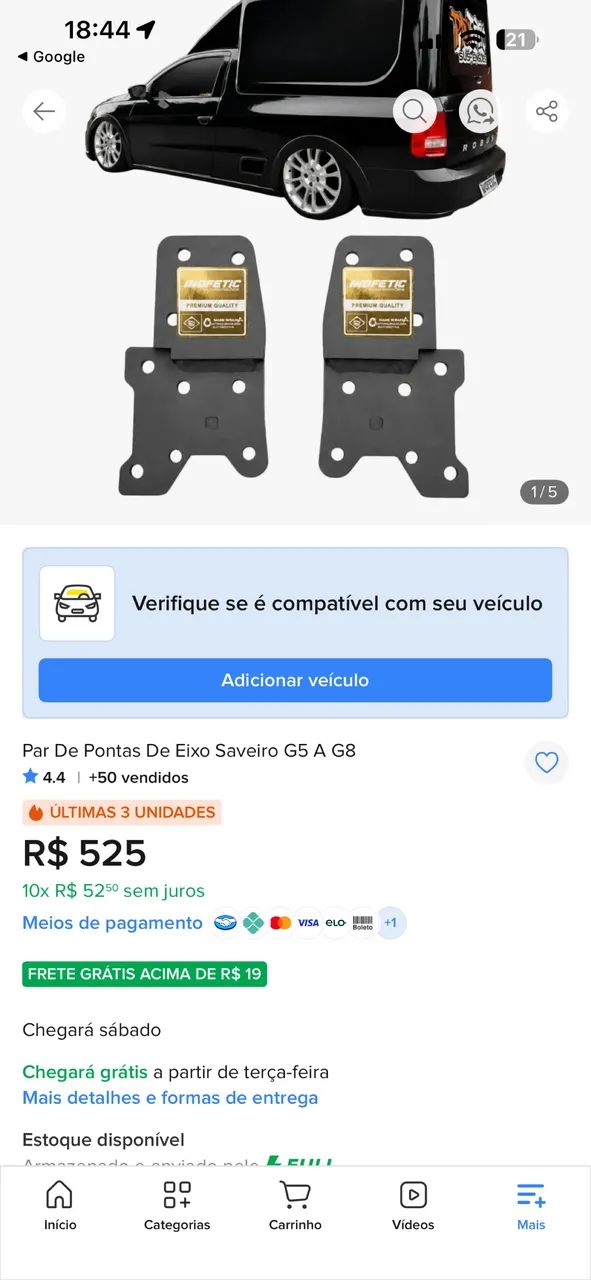 Ponta de Eixo com Parafusos Saveiro  - Foto 3