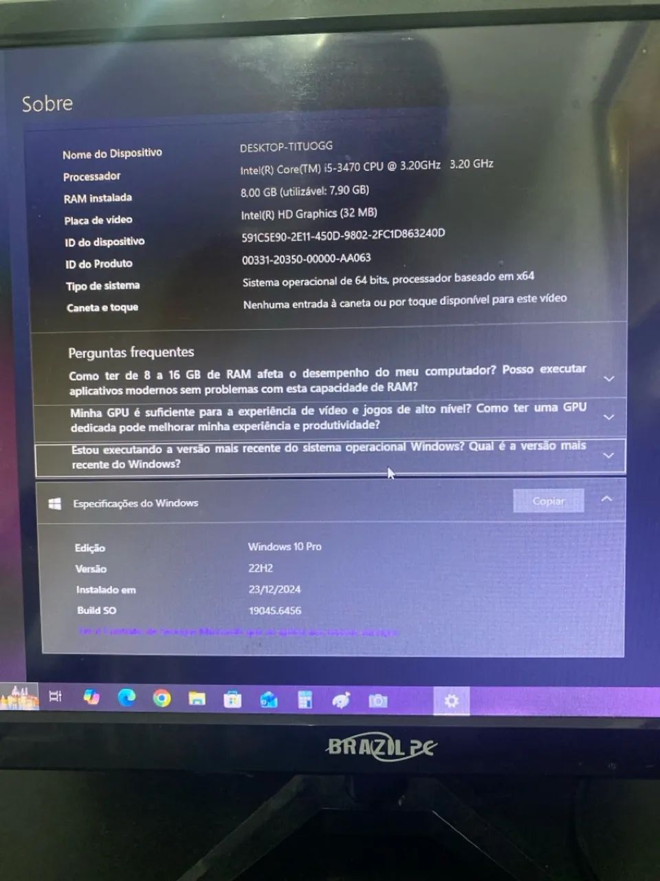Computador completo com mesa e cadeira  - Foto 2