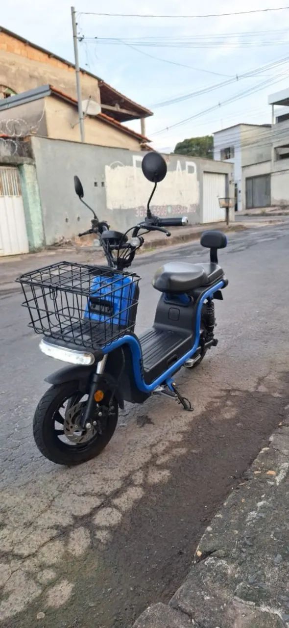 Moto Elétrica Bee U1 Azul Sem CNH Seminova R$10.00 - Foto 4
