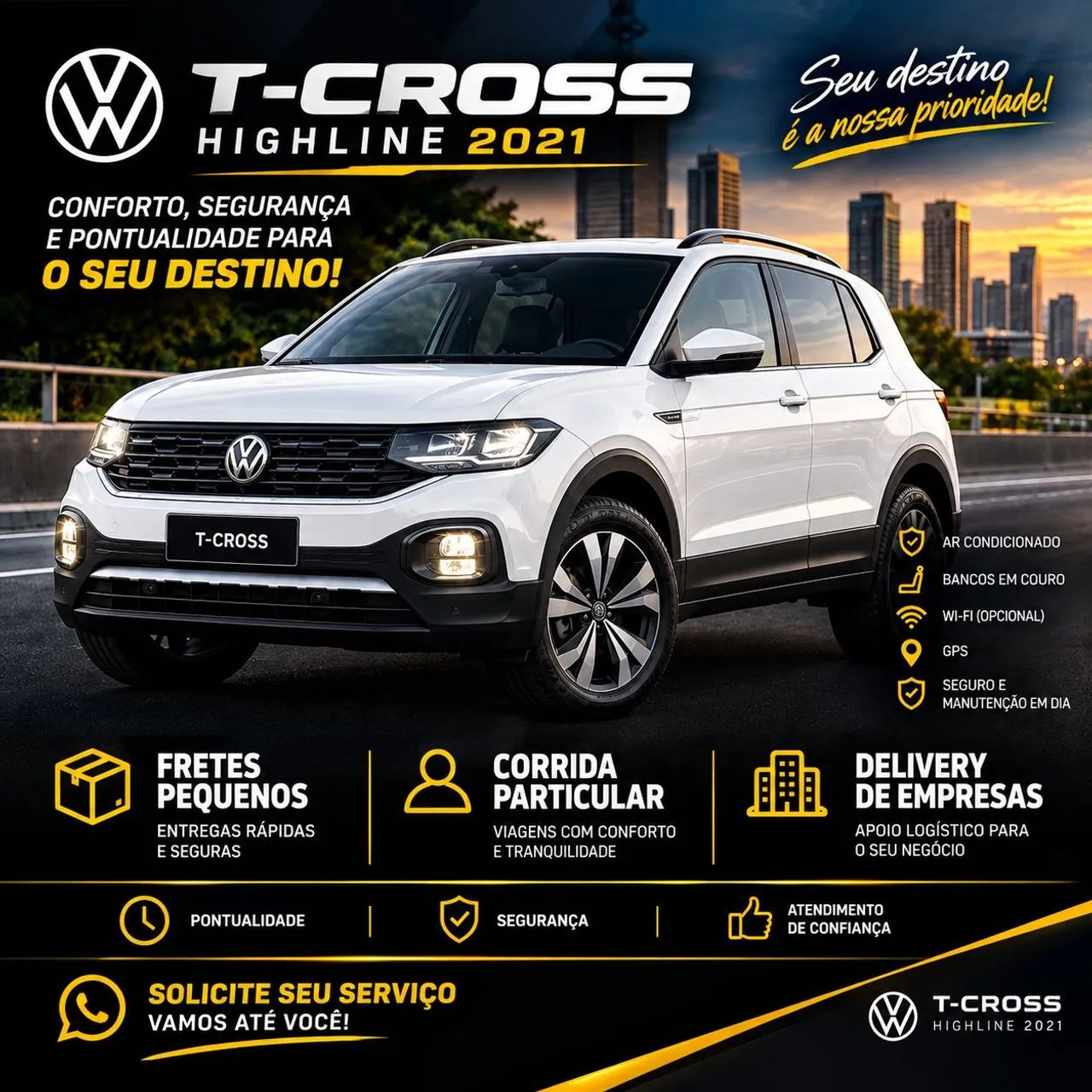 ? T-CROSS HIGHLINE 2021 | FRETES ? CORRIDAS ? DELIVERY