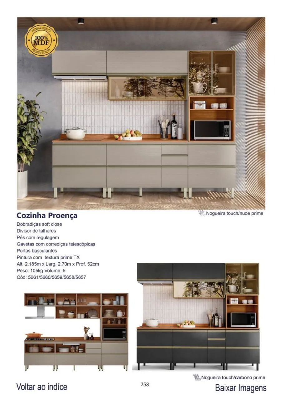 Armário de Cozinha PROENÇA 100% MDF 