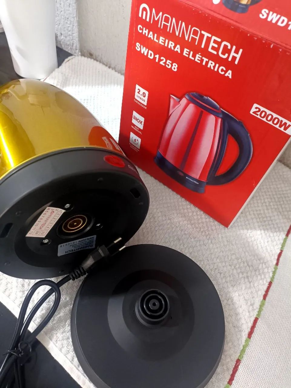 R$49,99 chaleira elétrica jarra eletrica 127v 2000wats novo ferver água  - Foto 2