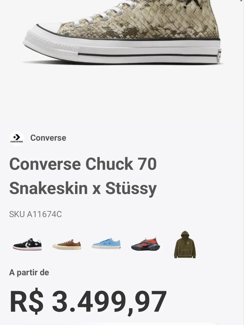 Converse Chuck 70 Stussy Snake - Foto 5