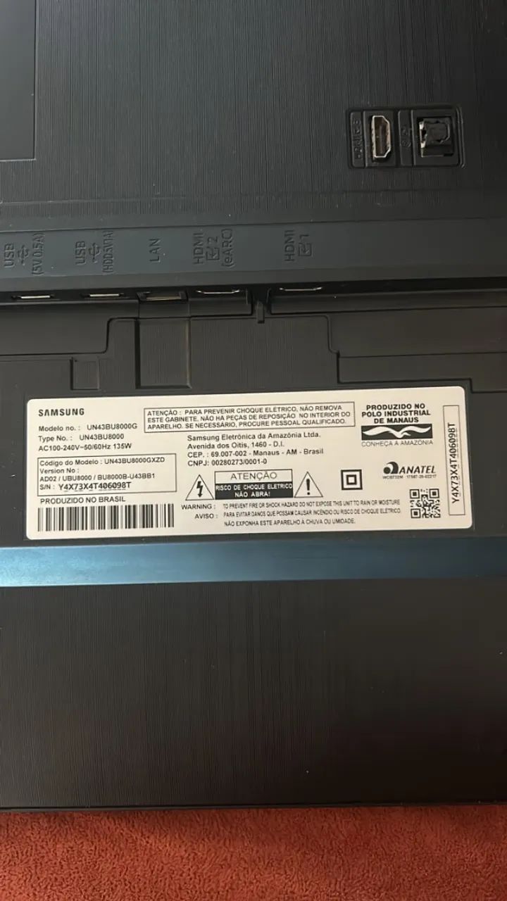 TV Smart Samsung 43 polegadas - LEIA A DESCRIÇÃO