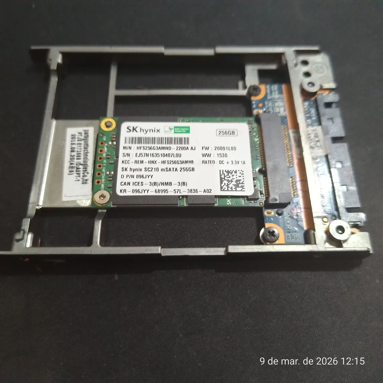 SSD Msata 256GB da SkHynix 