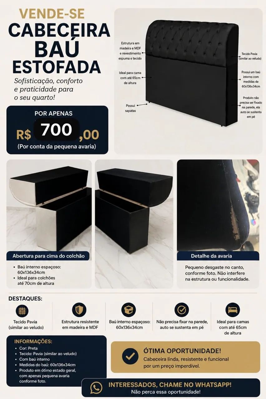 Cabeceira Baú