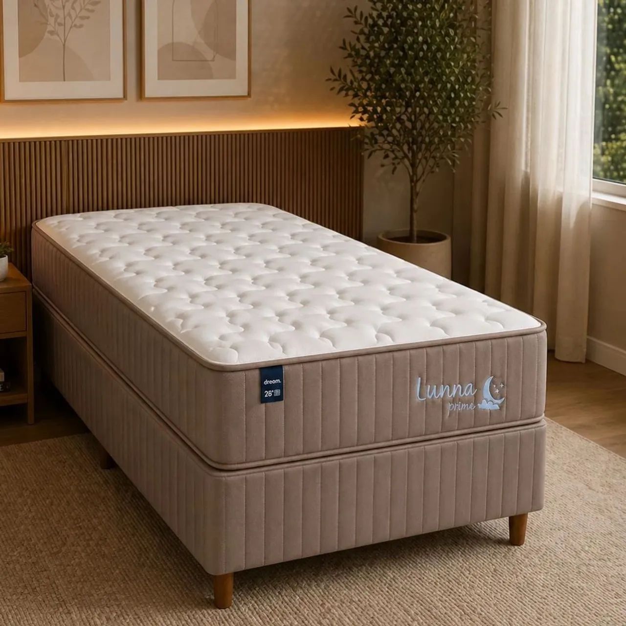 CAMA BOX SOLTEIRO PLUMATEX.