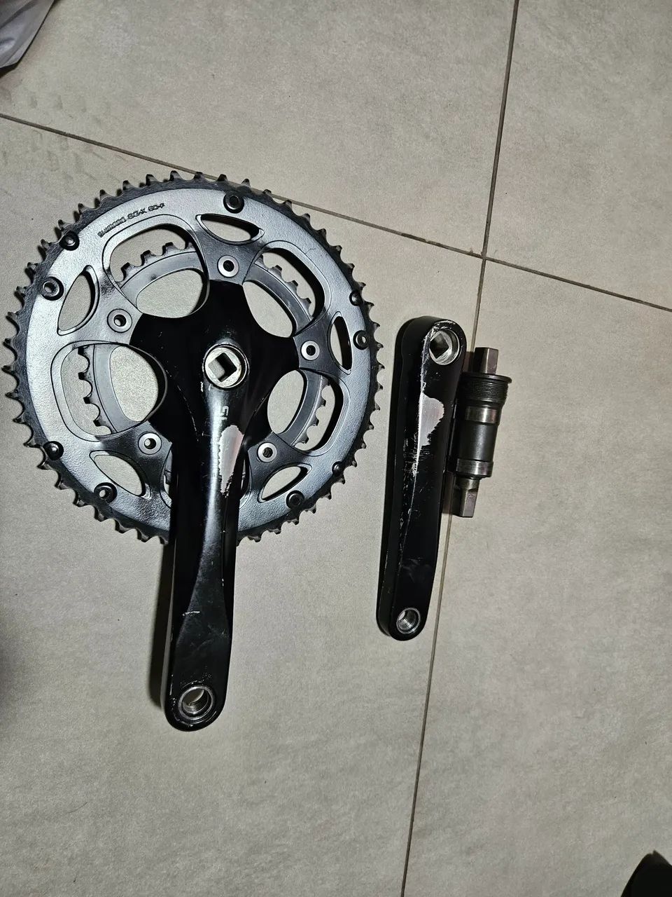 Pe de vela shimano 50/34 speed com movimento central 