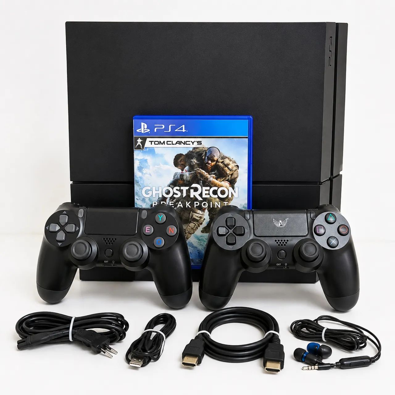 PS4 Completo + 2 Controles + 1 Jogo