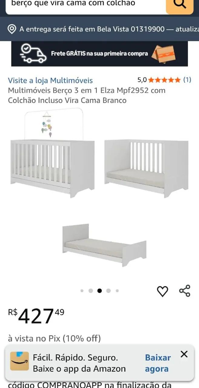 Berço 3x1 com colchão  - Foto 2
