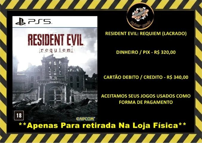 PLAYSTATION 5 RESIDENT EVIL REQUIEM LACRADO **Apenas Para retirada Na Loja Física*