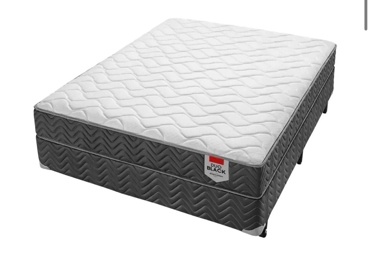 Cama Box Casal American Flex com Rodinhas - Pouco Usada - Foto 3