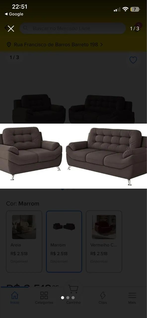 Jogo de sofá moderno 