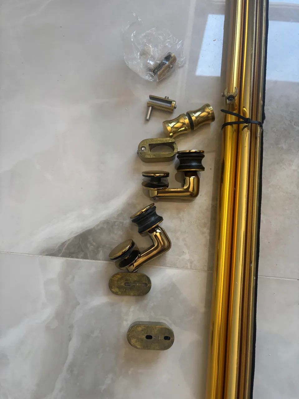 Kit dourado premium de box para banheiro