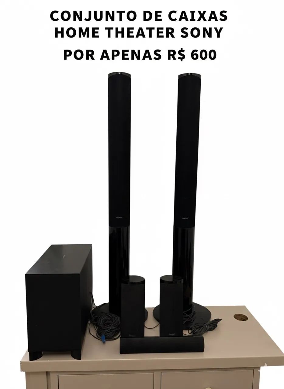 Conjunto de caixas home theater Sony 