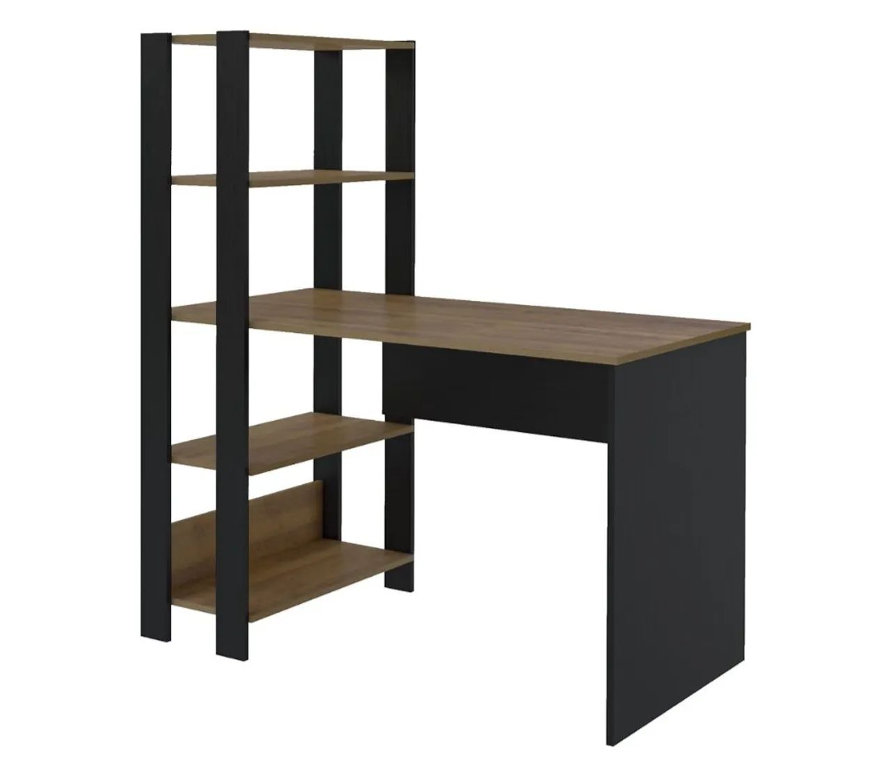 Mesa de escritório com estante