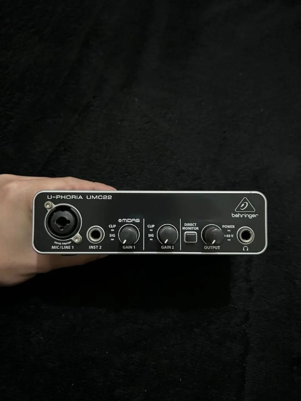 Interface de Áudio Behringer U-phoria Umc22 Original para Home Studio