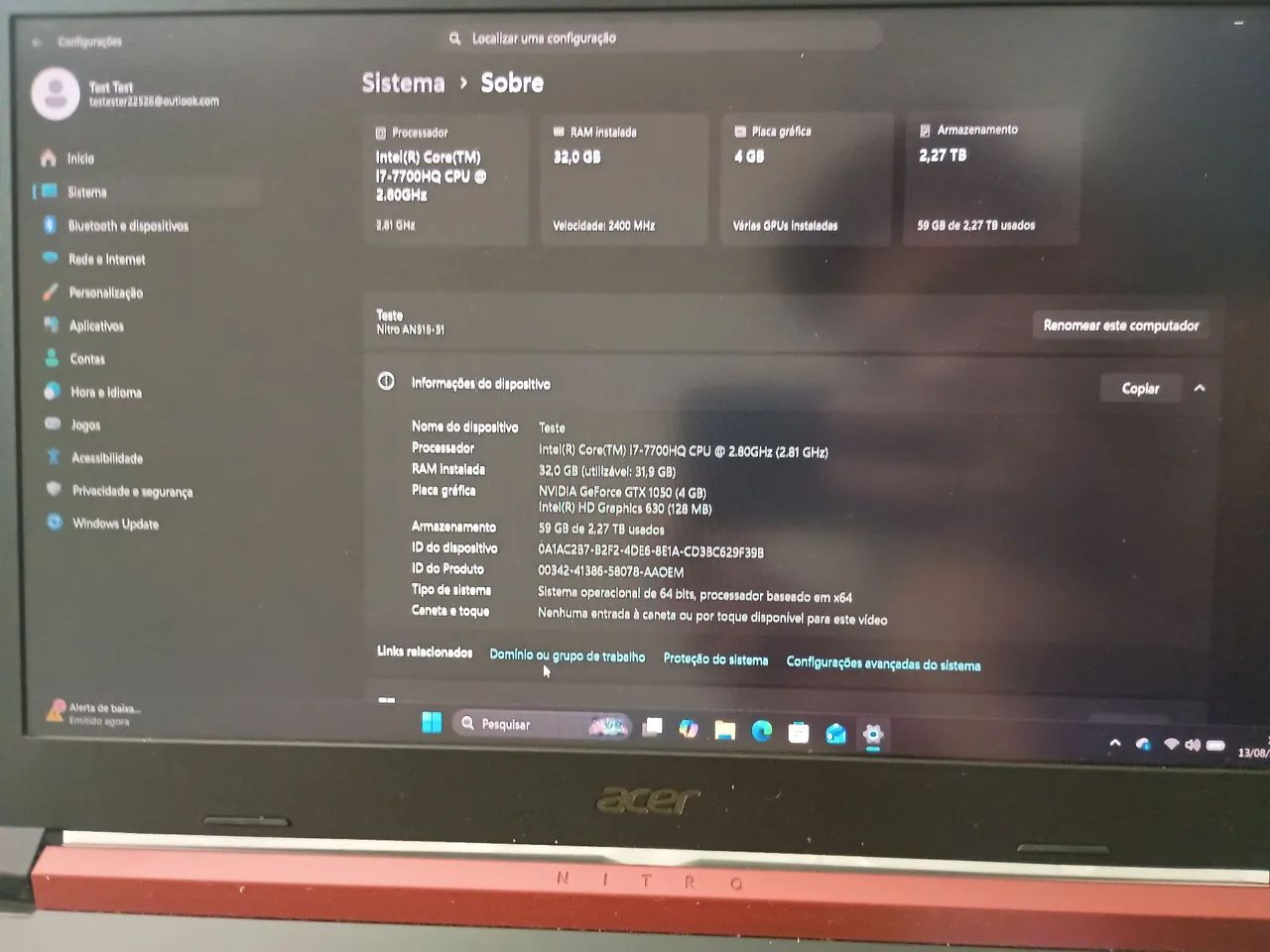 Notebook game Acer nitro  - Foto 4