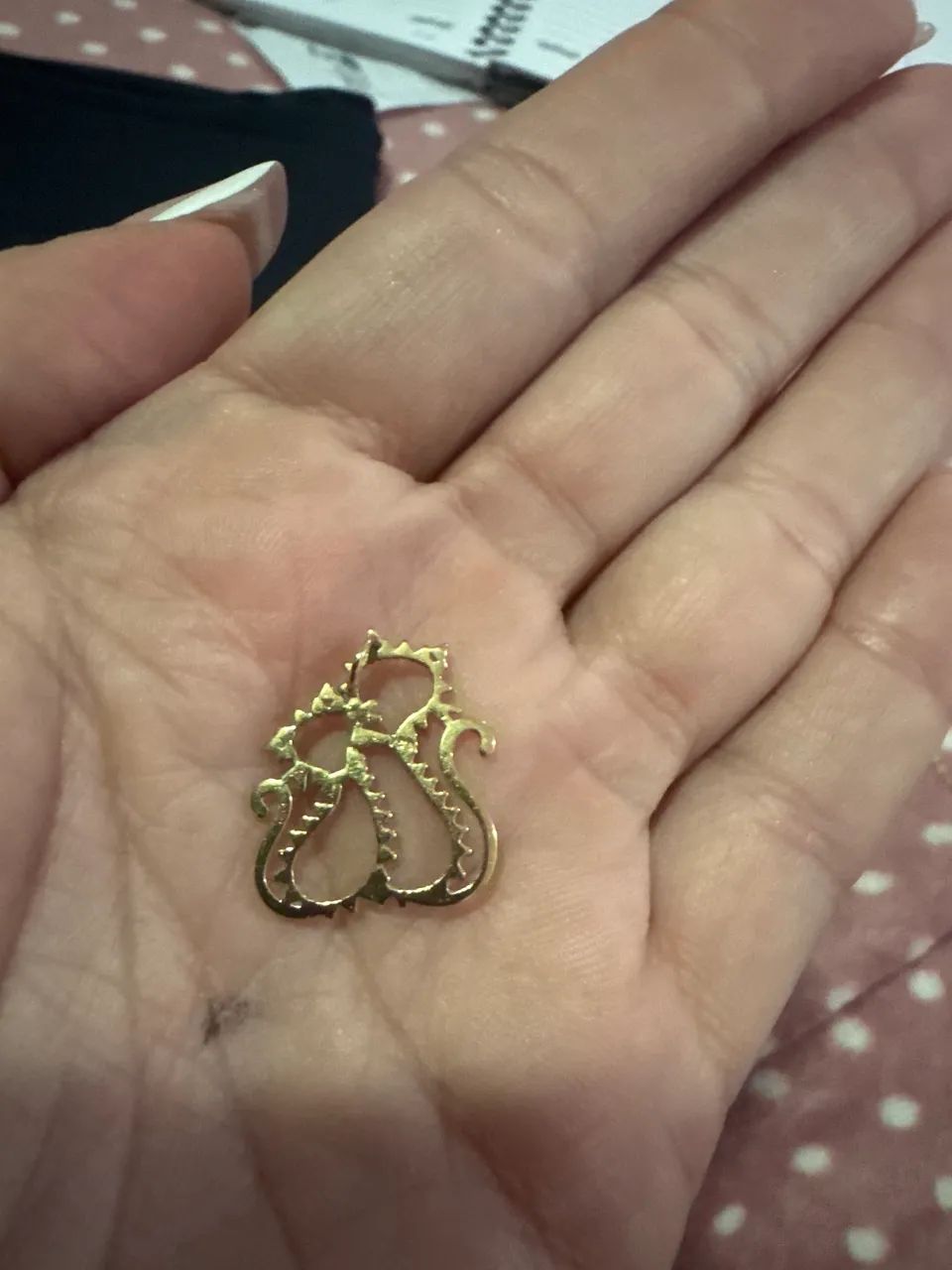 Pingente gatinhos em ouro 18k - Foto 2