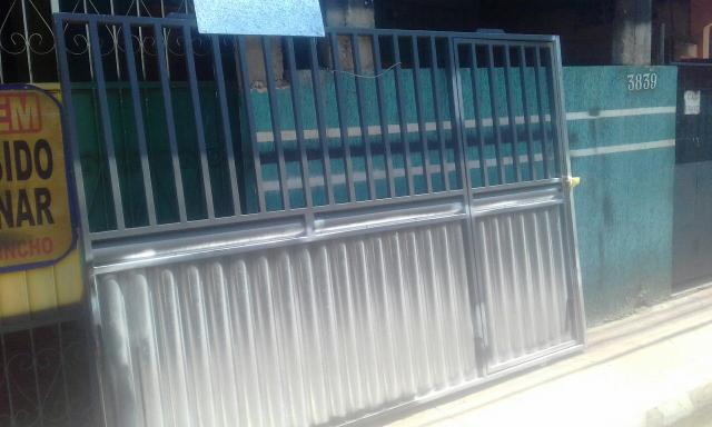 Portão novo zero em chapa de ferro com metalon grosso - Foto 6