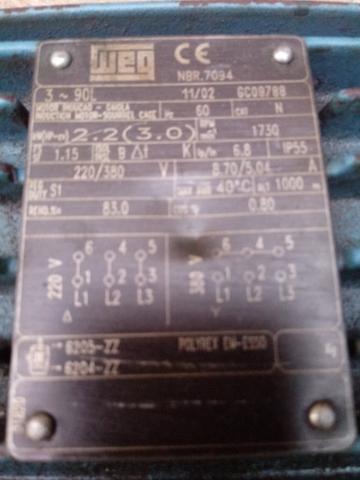 Motor trifasico weg 3 cv baixa rotaçao - Foto 4