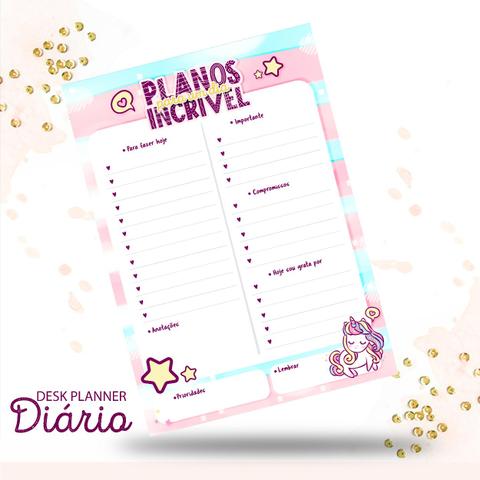 Bloco planner diário