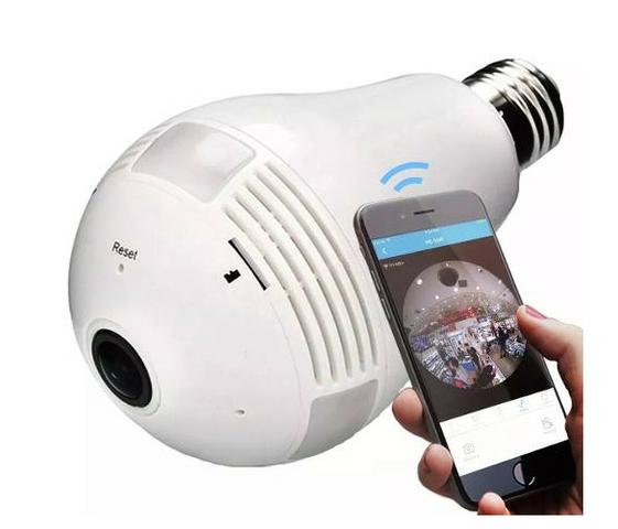 Lampada Câmera Espiã Segurança V360 Wifi Panorâmica B13 - Foto 4