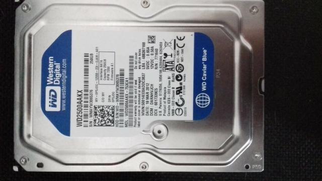 Hd modelo wd 250gb sata