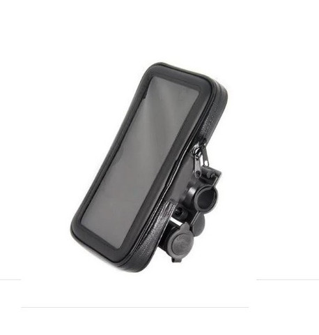 Suporte Celular Tomada 2a Moto Carregador Usb Case 6,5'' - Foto 2